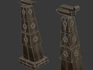 religion - decorative pillars 3D Model