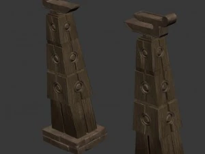religion - decorative pillars 3D Model