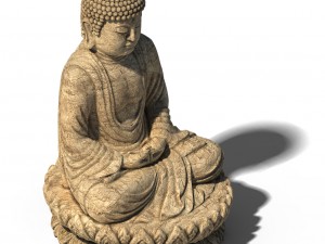 white chishan buddha 02 3D Модель