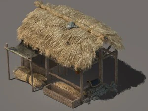 graslandgebouw - stallen 01 3D Model