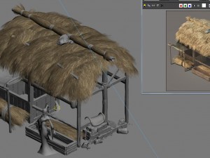 grassland building - stables 01 3D 모델