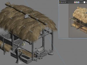 grassland building - stables 01 3D Model