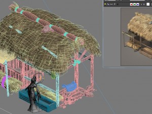 grassland building - stables 01 3D 모델