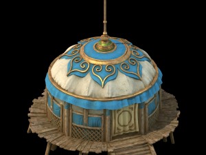 grassland construction - tent 01 3Dモデル