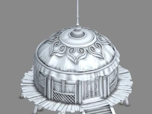 grassland construction - tent 01 3D Model