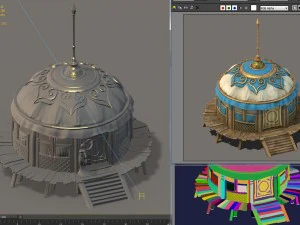 grassland construction - tent 01 3D Model