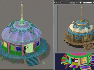 grassland construction - tent 01 3D Model