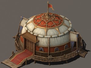 grassland building - tent 03 3Dモデル