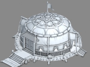 grassland building - tent 03 3Dモデル
