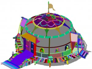 grassland building - tent 03 3D Model