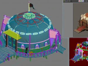 grassland building - tent 03 3D Model