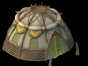 grassland building - tent 04 3D Model
