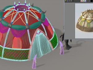 grassland building - tent 04 3D Model