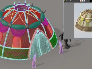 grassland building - tent 04 3D Model