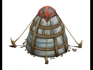 prairie - tent - obo Model 3D