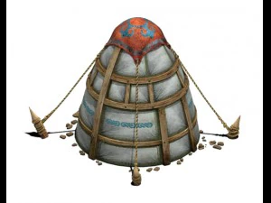prairie - tent - obo 3D Model