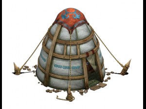 prairie - tent - obo Model 3D