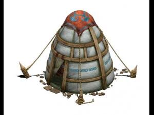 prairie - tent - obo 3D Model