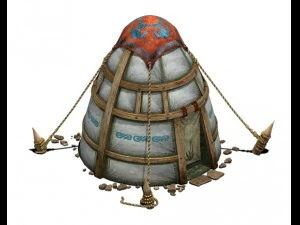 prairie - tent - obo 3D Model