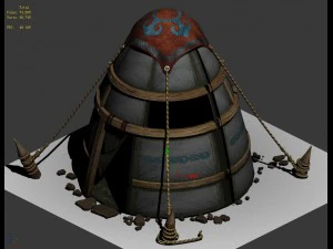 prairie - tent - obo 3D Model