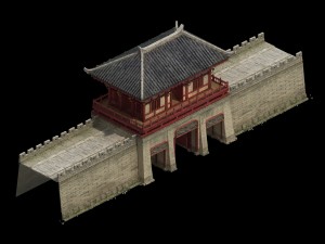 city gate - city wall - city cape 01 3D 모델