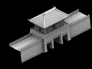 city gate - city wall - city cape 01 3D 모델