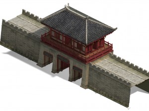 city gate - city wall - city cape 01 3D 모델