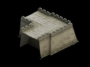 city gate - city wall - city corner 02 3D Model