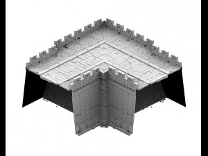 city gate - city wall - city corner 02 3D Model
