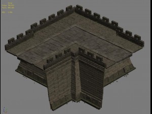 city gate - city wall - city corner 02 3D Model