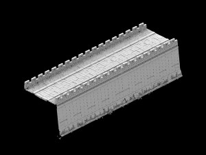 city gate - city wall - city corner 03 3D Model