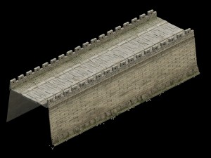 city gate - city wall - city corner 03 3D Model