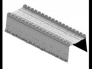 city gate - city wall - city corner 03 3D Model