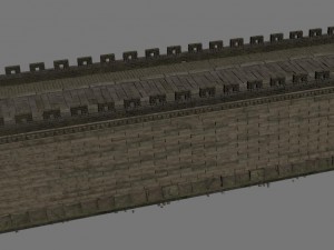 city gate - city wall - city corner 03 3D Model