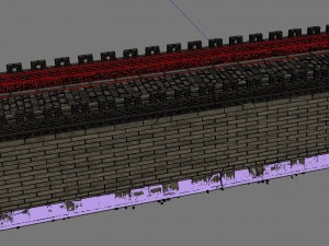 city gate - city wall - city corner 03 3D Model