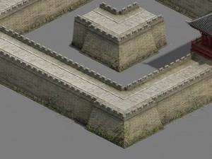 city gate - wall - vineyard 3D Model