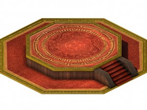 city - octagonal platform 3D मॉडल