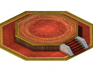 city - octagonal platform 3D मॉडल