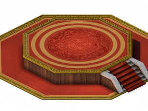 city - octagonal platform 3D मॉडल