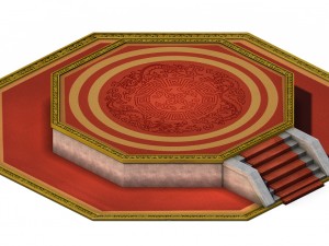 city - octagonal platform 3D मॉडल