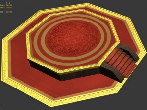 city - octagonal platform 3D मॉडल