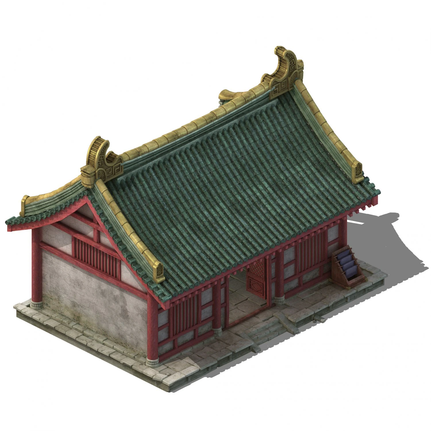 city building - shop 032 3D Model .c4d .max .obj .3ds .fbx .stl .blend 