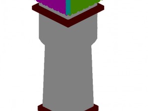 city building - city post 3D Модель