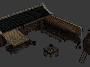 city building - pub 032 Model 3D