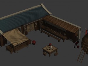 city building - pub 032 Model 3D
