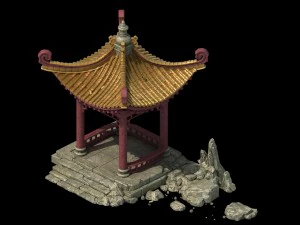 city building - gazebo 032 3D Model