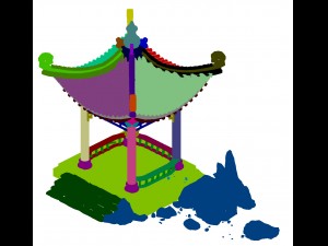 city building - gazebo 032 3D मॉडल