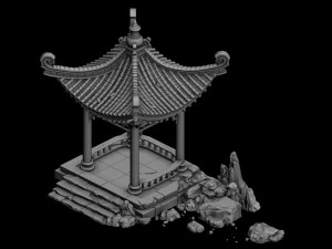 city building - gazebo 032 3D Model