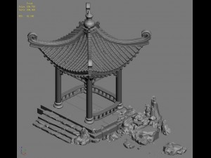city building - gazebo 032 3D मॉडल