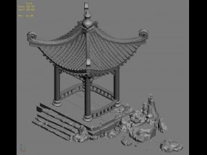 city building - gazebo 032 3D Model